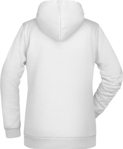 Dámska mikina s kapucňou James Nicholson sweat hoodie women, biela, veľ. L