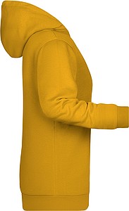 Dámska mikina s kapucňou James Nicholson sweat hoodie women, tmavo žltá, veľ. L