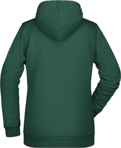 Dámska mikina s kapucňou James Nicholson sweat hoodie women, tmavozelená, veľ. L
