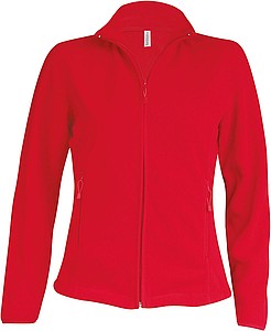 Dámská mikrofleecová mikina Kariban fleece jacket women, červená, vel. 3XL