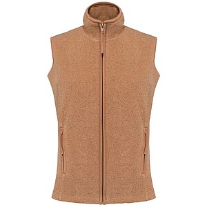 Dámska mikrofleecová vesta Kariban fleece vest women, hnedý melír, veľ. XL