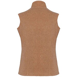 Dámska mikrofleecová vesta Kariban fleece vest women, hnedý melír, veľ. XL