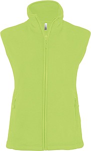 Dámská mikrofleecová vesta Kariban fleece vest women, jasně zelená, vel. S
