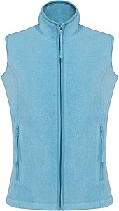 Dámská mikrofleecová vesta Kariban fleece vest women, modrý melír, vel. S