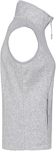 Dámska mikrofleecová vesta Kariban fleece vest women, sv. sivý melír, veľ. 3XL