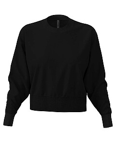 Dámská oversize croptop mikina NEXT LEVEL, černá, velikost XS