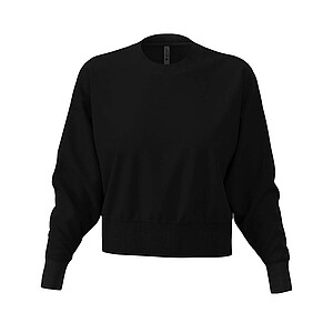 Dámska oversize croptop mikina NEXT LEVEL, čierna, veľkosť 3XL