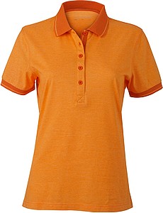 Dámská polokošile James Nicholson polo megange women, oranžová/tmavě oranžová, vel. S