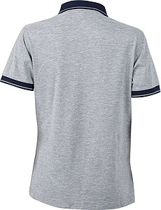 Dámská polokošile James Nicholson polo megange women, šedá/námořní modrá, vel. L