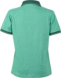 Dámská polokošile James Nicholson polo megange women, zelená/tmavě zelená, vel. L