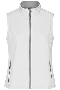 Dámska vesta James & Nicholson Promo softshell, biela, veľkosť M