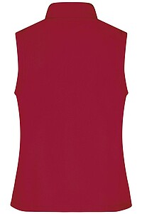 Dámská vesta James & Nicholson Promo softshell, červená/černá, velikost XXL