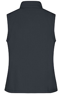 Dámska vesta James & Nicholson Promo softshell, tmavosivá/červená, veľkosť L