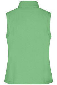 Dámská vesta James & Nicholson Promo softshell, zelená/námořní modrá, velikost S