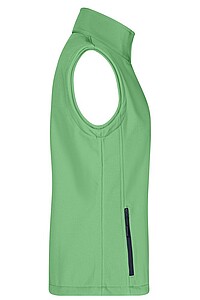 Dámska vesta James & Nicholson Promo softshell, zelená/námornícka modrá, veľkosť M