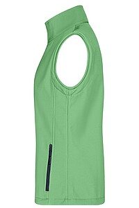 Dámska vesta James & Nicholson Promo softshell, zelená/námornícka modrá, veľkosť M