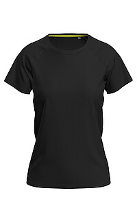 Dámské funkční tričko STEDMAN MESH RAGLAN, černá, velikost XS