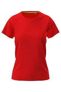 Dámské funkční tričko STEDMAN MESH RAGLAN, červená, velikost XL