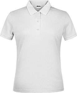 Dámské piqué polo James & Nicholson, bílá, L