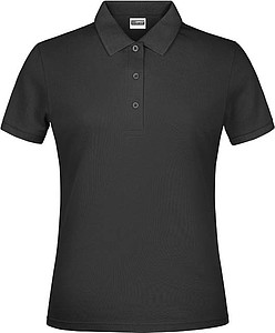 Dámské piqué polo James & Nicholson, černá, S