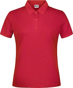 Dámské piqué polo James & Nicholson, červená, XXL