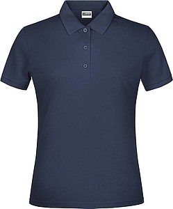 Dámské piqué polo James & Nicholson, námořní modrá, S