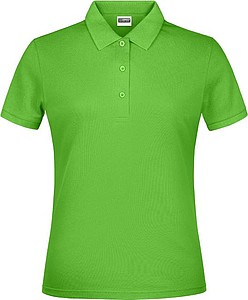 Dámské piqué polo James & Nicholson, světle zelená, L