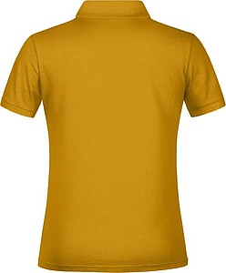 Dámské piqué polo James & Nicholson, tmavě žlutá, S
