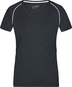 Dámské sportovní tričko James Nicholson sports T-shirt women, černá/bílá, vel. M
