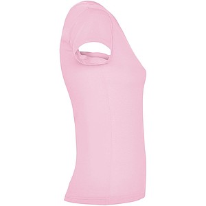 Dámské tričko s krátkým rukávem a výstřihem do V, ROLY VICTORIA, světle růžová, vel. 2XL