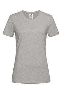 Dámské tričko STEDMAN CLASSIC-T ORGANIC WOMEN z bio bavlny, šedý melír, M