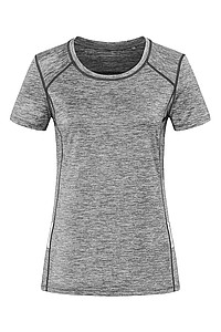 Dámské tričko STEDMAN RECYCLED SPORTS -T REFLECT WOMEN, šedý melír, S - trička s potiskem