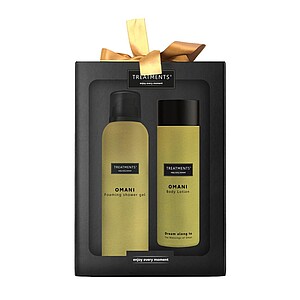 Dárková sada sprchové pěny 200 ml a tělového mléka 250 ml TREATMENTS® Giftbox Tenderness - Omani
