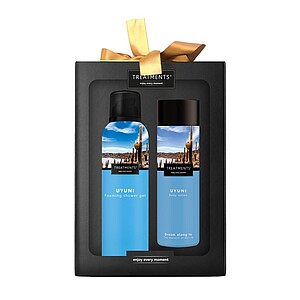 Dárková sada sprchové pěny 200 ml a tělového mléka 250 ml TREATMENTS® Giftbox Tenderness - Uyuni