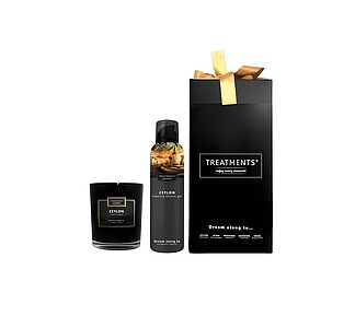 Dárková sada svíčky a sprchové pěny 200 ml TREATMENTS® Giftbox Shower Foam & Candle - Ceylon