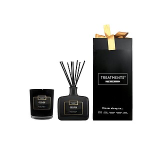 Dárková sada TREATMENTS® obsahující svíčku a difuzér 200 ml - Giftbox Home - Ceylon
