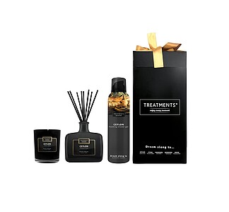 Dárková sada TREATMENTS® obsahující svíčku, difuzér 200 ml a sprchovou pěnu 200 ml - Giftbox Home & Body - Ceylon