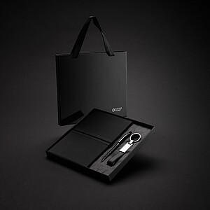 Dárkový set bloku, pera a klíčenky Swiss Peak , černá