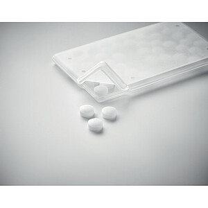 Dávkovač mentolek ve tvaru kreditní karty, 6g, transparentní