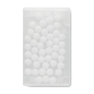 Dávkovač mentolek ve tvaru kreditní karty, 6g, transparentní