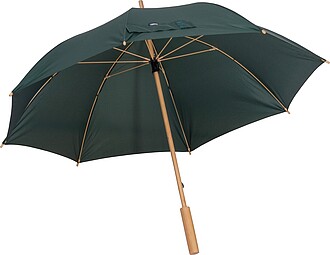 Dáždnik s bambusovou rukoväťou, tmavozelená