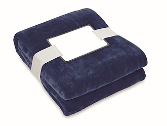 Deka 120x150 cm, RPET fleece, modrá
