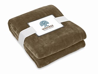 Deka 120x150cm, RPET fleece, hnědá