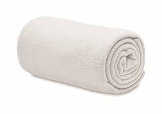 Deka RPET fleece, 120x150 cm, biela
