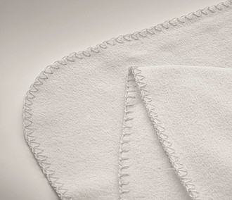 Deka RPET fleece, 120x150 cm, biela