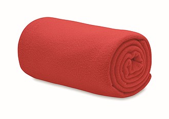 Deka RPET fleece, 120x150 cm, červená