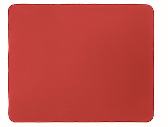 Deka RPET fleece, 120x150 cm, červená
