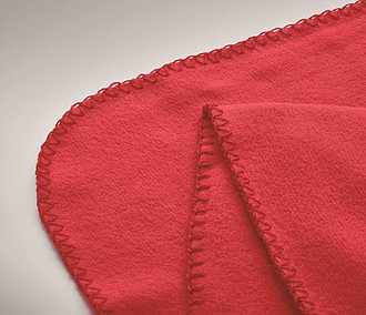 Deka RPET fleece, 120x150 cm, červená