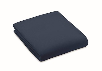 Deka RPET fleece, 120x150 cm, modrá