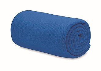 Deka RPET fleece, 120x150 cm, tmavomodrá